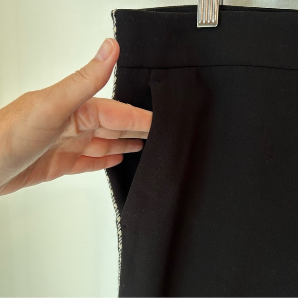 Helmut Lang Black Stirrup Leggings Tweed Wool Side Inserts Pockets - Sz 10 - Picture 7 of 12